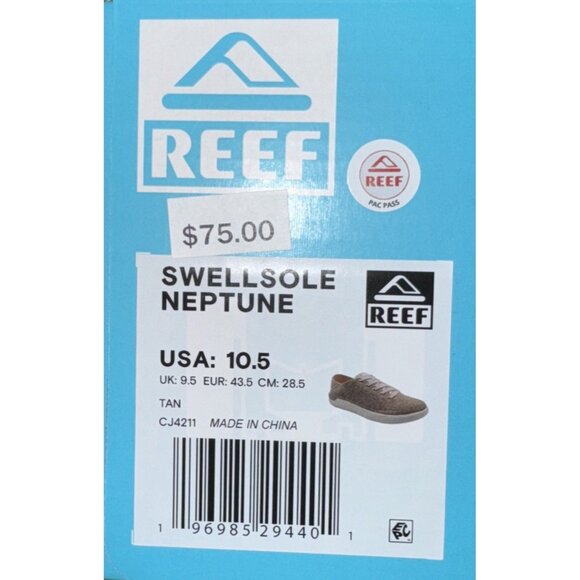Reef Swellsole Neptune Mens Slip On Casual Boat Shoes Sneakers Size 10.5 Tan - Picture 10 of 10
